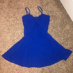 Royal Blue Fit and Flare Mini Dress